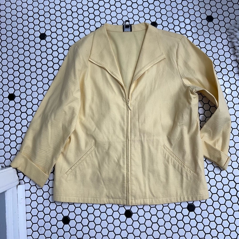 Eileen fisher lightweight jacket with zipper size large